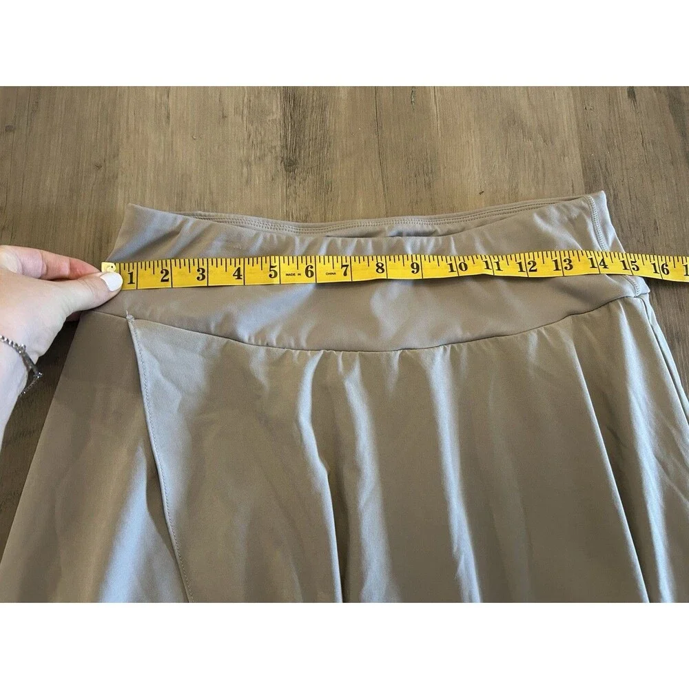 Halara Breezeful High Waisted High Low Ruffle 2-in-1 Flowy Skirt Size M Gray